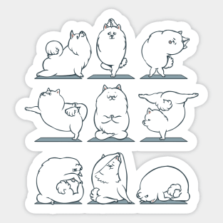 Samoyed Yoga Sticker